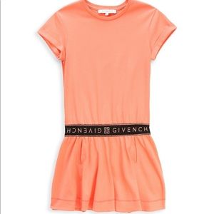 Girl’s orange Givenchy logo dress size 10